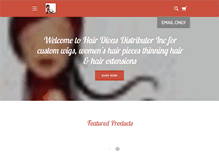 Tablet Screenshot of hairdivasdistributor.com